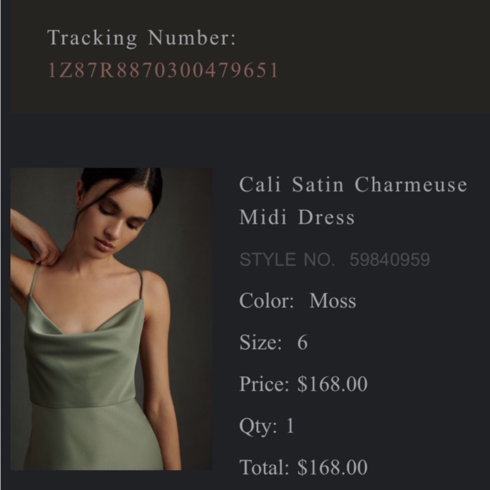 BHLDN Satin Charmeuse Midi Dress in Green